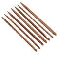 thumbnail image 2 of Knitting  Set, Round Shape Pinhead Ergonomic Handle Crochet Hooks 7 Pcs Bamboo Material  For Weaving, 2 of 8