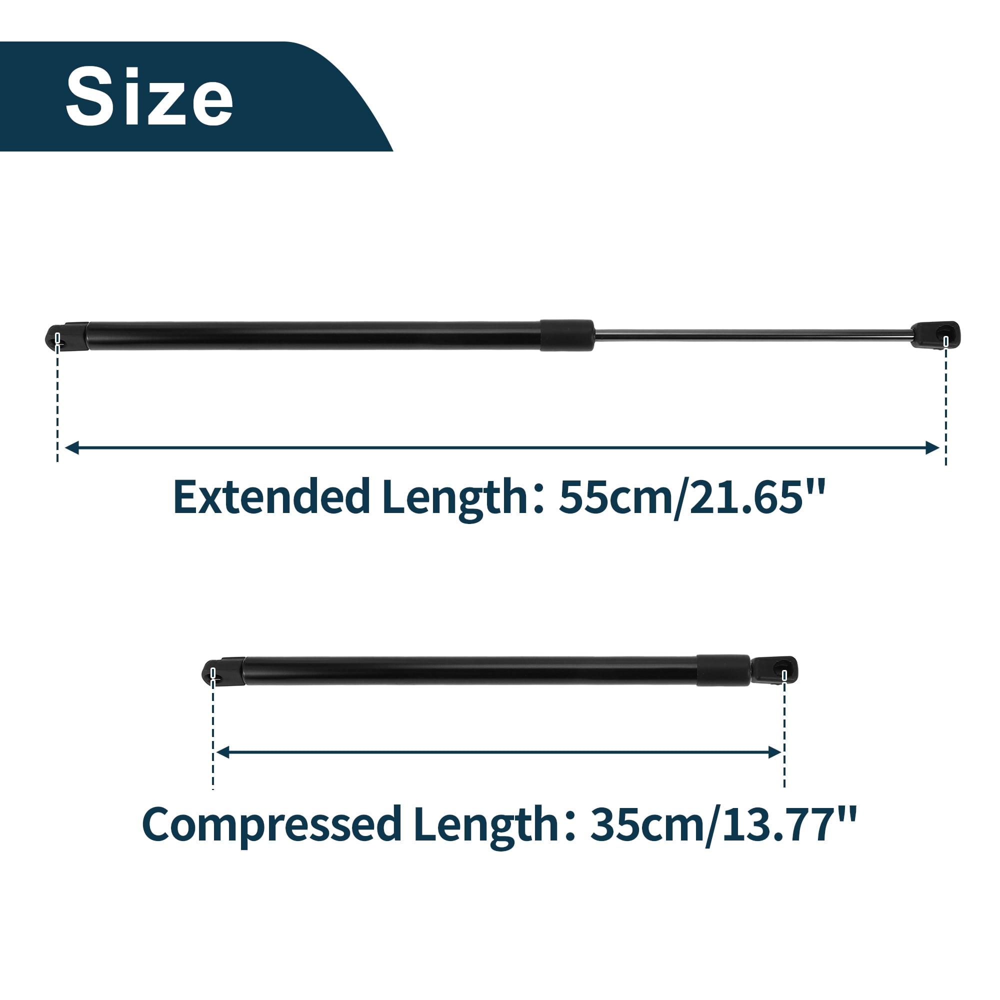 Unique Bargains 2Pcs Lift Supports for Pontiac Grand Prix 2004-2007 No.19120514 Black