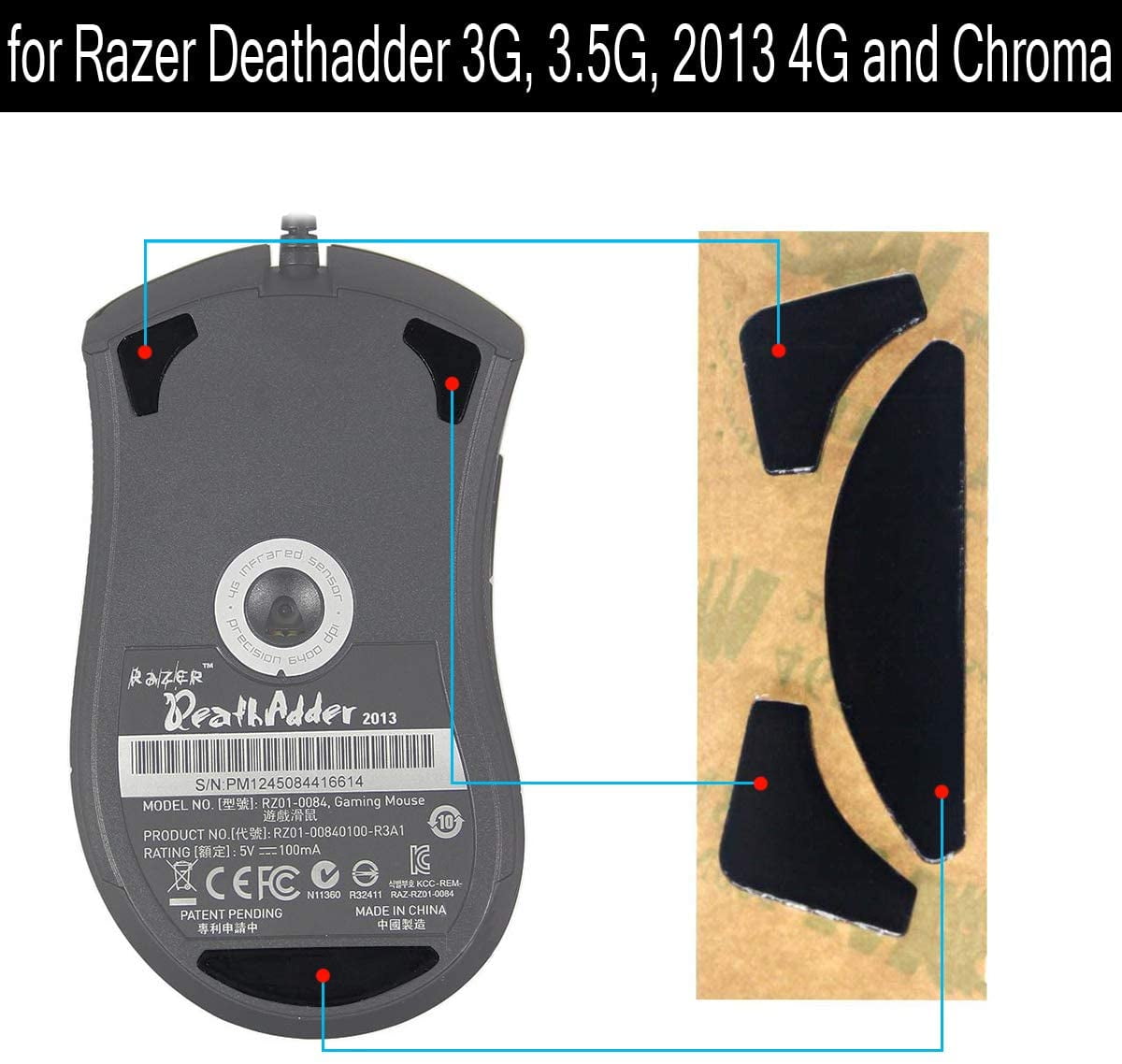 razer deathadder 2013 mouse feet razer deathadder 2013 mouse feet