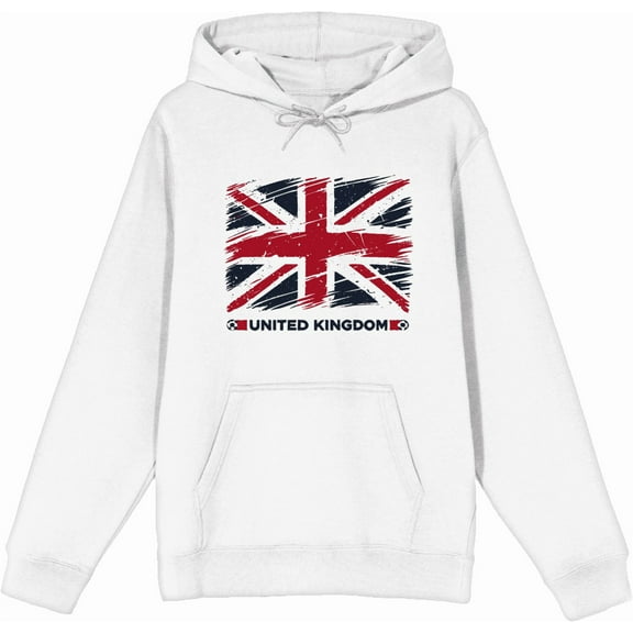 World Cup 1994 United Kingdom UK Adult White Long Sleeve Hoodie-Small