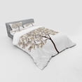 thumbnail image 2 of Ambesonne Abstract Bedding Set 4 Pcs, Surreal Money Leafy Tree, Queen, Multicolor, 2 of 2