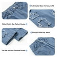 thumbnail image 5 of Rolanko Girls Jeans Denim Elastic Wasit Wide Leg Baggy Pants Kids Clothes 6-14 Years, 5 of 6