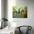 thumbnail image 3 of Nawypu Canvas Wall Art Parrots On A Branch Art, Parrots Canvas, Parrots Wall Art Artwork Wall Art for Living Room Bedroom Bathroom Room Office Decor Framed, 3 of 4