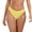 Lemon Yellow, variant on Women's Cheeky Mid Waisted Swimsuit Bottoms High Cut Moderate Coverage Bikini Bottoms