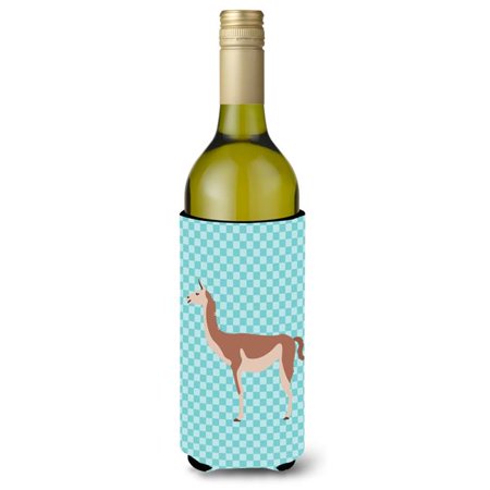 

Carolines Treasures BB8095LITERK Guanaco Blue Check Wine Bottle Beverge Insulator Hugger