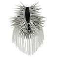 thumbnail image 3 of 2 piezas Punk largo remache broche insignia borla charretera hombro Plata-A Zulema borlas de hombreras, 3 of 8