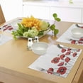 thumbnail image 4 of Ambesonne Floral Place Mats Set of 4, Natural Poppy Garden, Standard Size, Orange Green, 4 of 6