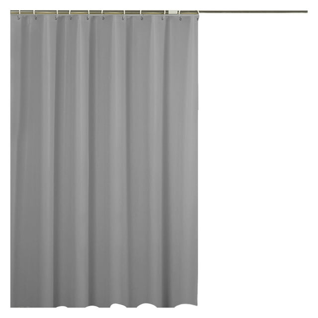 SDNall Solid Color Fabric Shower Curtain and Liner Set, Waterproof Bathroom Curtain with Reinforced Grommets and Hooks, Simple Modern Design for Tub and Shower