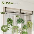thumbnail image 4 of Plant Hanger Indoor 70in Hanging Planters Rod Hanging Plant Holder for Window Plant Shelves Metal Rod，Pots Not Included, 4 of 6