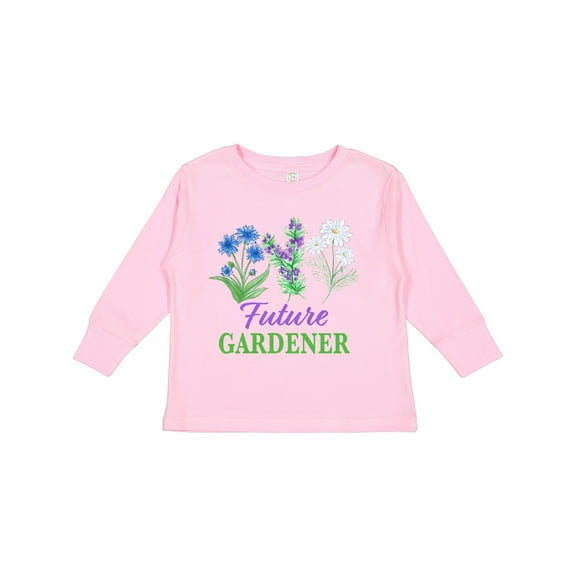 Inktastic Future Gardener Boys or Girls Long Sleeve Toddler T-Shirt
