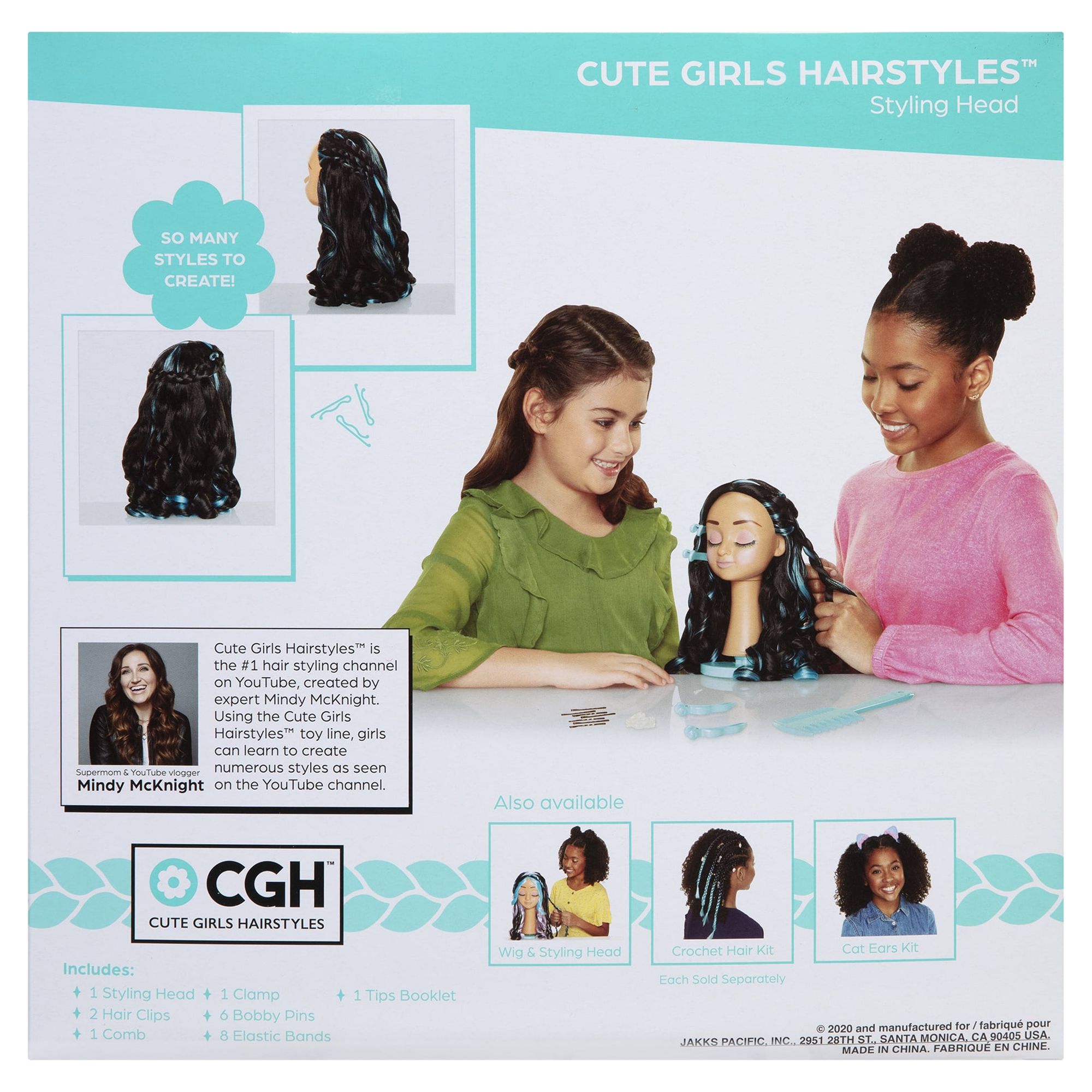 CGH Cute Girls Hairstyles! Styling Head - Black Wavy Hair Doll - image 5 of 10