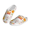 thumbnail image 2 of Rateoe Thanksgiving Print Women's Men's Cotton Knit Slippers Lightweight Memory Foam Indoor House Shoes with Anti-Skid Sole-46/47, 2 of 7