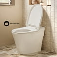 thumbnail image 3 of Hugo One-Piece 12" Rough-in 1.1 GPF Top Flush Elongated Toilet in Glossy White, 3 of 11