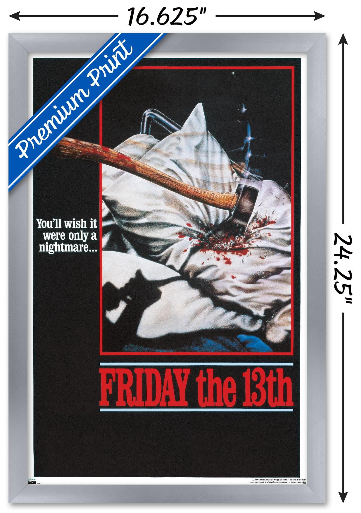Friday The 13th - One Sheet Wall Poster, 14.725" x 22.375" Framed