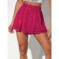 thumbnail image 5 of Womens Sparkly Sequin Shorts Glittery Skort Party Wear Disco Shiny Metallic Skirt Shorts Rose Red XL, 5 of 7