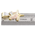 thumbnail image 5 of 10K Yellow Gold Round & Baguette Diamond Rose Flower Pendant 1.40" Charm 0.58 CT, 5 of 6