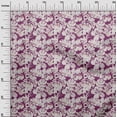 thumbnail image 3 of oneOone Cotton Jersey Purple Fabric Floral & Leaves Sewing Craft Projects Fabric Prints By Yard 58 Inch Wide, 3 of 6
