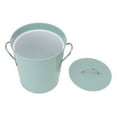 thumbnail image 4 of Seau à Glace Rond, Poignée de Seau à Glace Design Feuille Galvanisée Bleu Polyvalent Sécuritaire pour Fête pour Vin, 4 of 8
