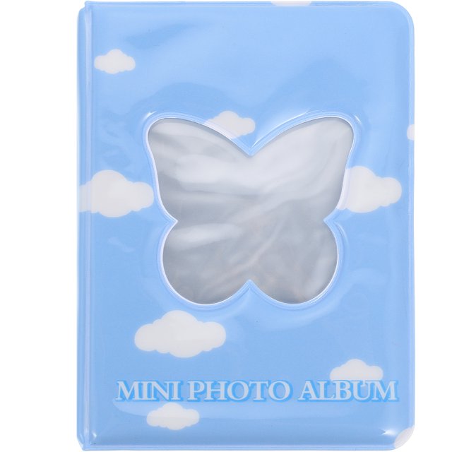Shisuyan Photo Book Sky-Blue Butterfly Hollow-Out Design 1Set 4.3x3.1in