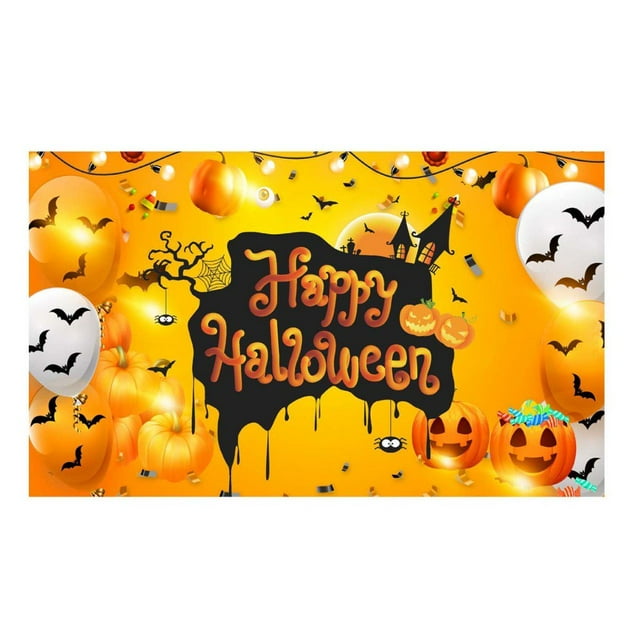 Halloween Backdrop Decoration Wear-resistant Durable Easy to Use Banner for Halloween Holiday Parties