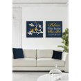 thumbnail image 3 of MuralMax Bless This Home & All Who Enter Bible Verse Art - Family Tree Canvas Wall Decor - Unique Inspirational Anniversary & Wedding Gifts For All Occasions - Set Of 2 - Color Navy - Size-10x10, 3 of 5