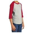 thumbnail image 5 of Yellow Rooster Youth Colorblock Raglan Jersey Heather Grey/ Red S, 5 of 7