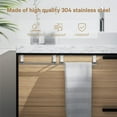 thumbnail image 4 of Over The Door Towel Rack, Kitchen Towel Holder Over Cabinet Door Towel Bar Stainless Steel for Cupboard for Kitchen Dish Towel Holder Hanger, 2 Pack (Silver, 9 Inch), 4 of 7