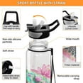 thumbnail image 4 of 32oz Transparent Sports Water Bottle with Straw for Kids Adults Outdoor School Gym Fitness Cute Cartoon Sea Turtle, 4 of 7