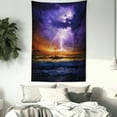 thumbnail image 2 of Lake House Decor Wall Hanging Tapestry, Epic Lightning and Storm on the Sea Wave Horizon Bad Weather Atmosphere Home Decor, Bedroom Living Room Dorm Accessories, 40 X 60 Inches, by Ambesonne, 2 of 5