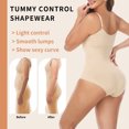 thumbnail image 4 of COMFREE Shapewear Bodysuit Tank Tops for Women Tummy Control Body Shaper Spaghetti Straps Camisole Leotards Jumpsuit, 4 of 6