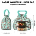 thumbnail image 5 of Pioneer Flower Drawstring Lunch Bag Women - Drawstring Lunch Bag Insulated for Work Office - Stain-Resistant Large Lunchbags for Women with Multi-Pockets, 5 of 6