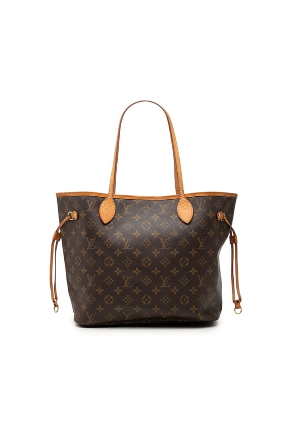 Pre-Owned Louis Vuitton Monogram Neverfull MM Tote Bag Shoulder M41178 Brown Leather Women's...