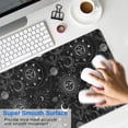 thumbnail image 4 of Long Mouse Pads for Desk,Black Gothic Sun Moon Pattern Desk Mats on Top Of Desks, Desk Mouse Pad Extra Large with 3mm Non-Slip Base and Stitched Edge for Gaming,Office,Work,Home 31.5"x11.8", 4 of 6