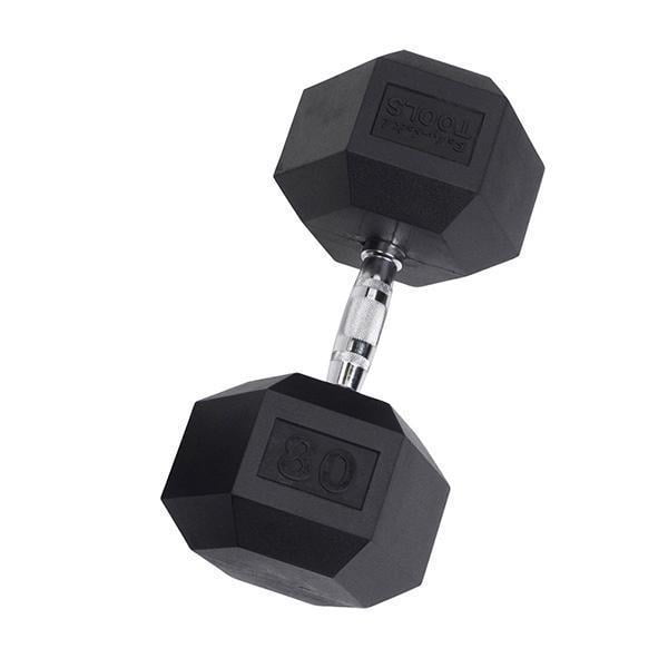 Rubber Coated Hex Dumbbells 35 lb. - 35lbs