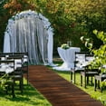 thumbnail image 6 of 2 PCS 8FT Wooden Garden Pathway with Non-Slip Surface, Roll Out Wooden Pathway Rustic Path Decorative Boardwalk (Brown), 6 of 8