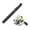 Black, variant on Pen Premium Mini Pocket Collapsible Fishing Pole Kit Telescopic Fishing Rod + Spinning Reel Combo Kit 1M / 1.4M / 1.6M /