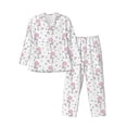 thumbnail image 1 of Fotbe Cute Poodle Dog Pijama de Hombre con Estampado de Manga Larga, Conjunto de 2 Piezas, Ropa de Dormir Suave y Cómoda con Bolsillos-Medium, 1 of 7