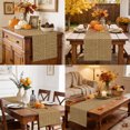 thumbnail image 4 of Farmhouse Table Runner - 70 Inch Long Country Chic Plaid Gingham Burlap Texture Cotton and Linen Blended Dress Scarves Farmhouse Table Runner for Kitchen Dining, Coffee Table, 13" x 70", 4 of 8