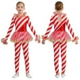thumbnail image 2 of iiniim Kids Girls Dance Unitard Long Sleeve Gymnastics Leotard Full Body Ballerina Christmas Jumpsuit Red 12, 2 of 7