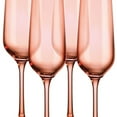 thumbnail image 3 of HomeRoots 485152 Translucent Champagne Flutes, Blush - Set of 4, 3 of 5