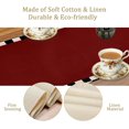 thumbnail image 5 of Cotton Linen Table Runner Chef Kitchen Knife Fork Rectangle Table Collection Black White Plaid Table Setting Decorations for Dinner Wedding Birthday Party 13x71Inch, 5 of 6