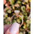 thumbnail image 3 of solitaire jewels 3CT Oval Halo Moissanite Engagement Ring For Women, 18K Rose Gold, 3 of 6