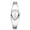 Silver, variant on Women's Analog Quartz Cuff Bracelet Watch: Teardrop Dial with Dot Markers Removable Band Stainless Steel Watch for Women
