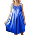thumbnail image 5 of HomeGardon Nightgowns for Women,Summer Dresses Women's Lace Sleeveless Plus Ice Silk Midlength Nightdress, 5 of 6