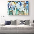 thumbnail image 5 of Startonight Canvas Wall Art Abstract - Skyscrapers among Blue Smoke Clouds Painting - Large Artwork Print for Living Room 32" x 48", 5 of 6