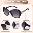thumbnail image 3 of Bocaoying 4 Pairs Women Polarized Sunglasses, Oversized UV 400 Protection Sun Glasses with 4 Colors, Fashion Ladies Sunglasses Trendy, Large Sunglasses for Driving Cycling Golf, 3 of 7