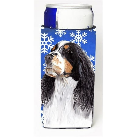 

Springer Spaniel Winter Snowflakes Holiday Michelob Ultra bottle sleeves For Slim Cans - 12 oz.