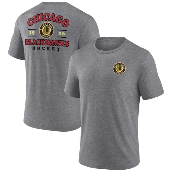 Men's Heather Gray Chicago Blackhawks Winger Tri-Blend T-Shirt