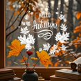 Fall Thanksgiving Window Cling, White Maple Wreath, 1 Sheet | Hello ...
