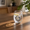 thumbnail image 4 of 2D Stemless Wine Glasses, Ocean Series Stemless Drinkware Tumbler, Beach Themed Decor Bar Glass Cup, Coastal Housewarming Gift for Ocean Lovers, 4 of 7